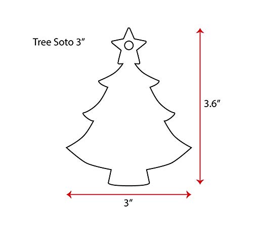 24 Acrylic Christmas Ornaments Blanks (Samples) 1/8" Thick- (Optional Clear Or Glitter) - Made In Usa - (Clear, 3") #TOP6