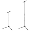 Tiger MCA21-BK Straight Microphone Stand with Tripod Base - Adjustable Mic Stand - Black #1