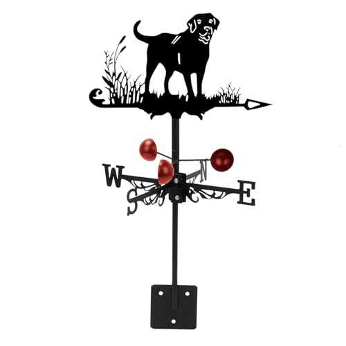 Metal Rooster Weathervane Roof Mount, Rust-Resistant & Durable, Wind Direction Indicators, Decor Weather Vane for Yard, Outside, Garden, Shed, Farmhouse & Chicken Coop (Dog)