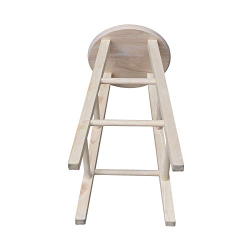 International Concepts 24-Inch Round Top Stool, Unfinished #TOP4