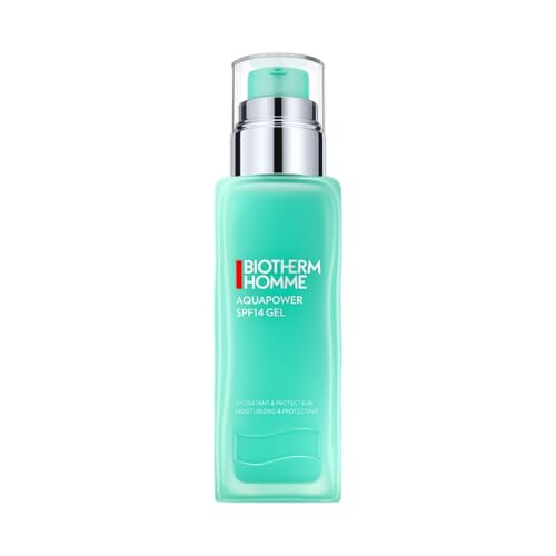 Biotherm Homme, Aquapower Gel SPF14 Homme, Gel Frais et Protecteur Visage et Cou, Peau Nourrie et Revitalisée, Enrichi en Eau Thermale de Plancton et Oligo-Éléments, 75 ml