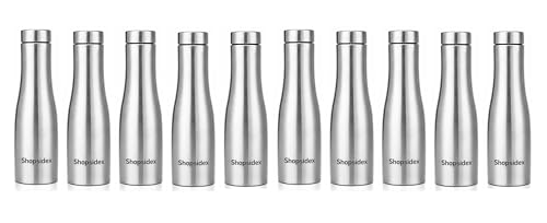 Image of Water Bottle Quality Hi-Rise Stainless Steel Single Wall 1000ML, Fridge Water Bottle |BPA Free | single wall Leak-Proof, Best for School /Office /Home /College /running (Pack 10)