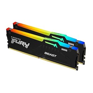 Kingston Fury Beast RGB 32GB (2x16GB) 6000MT/s DDR5 CL30 Desktop Memory | AMD Expo | Plug N Play | Kit of 2 | KF560C30BBEAK2-32