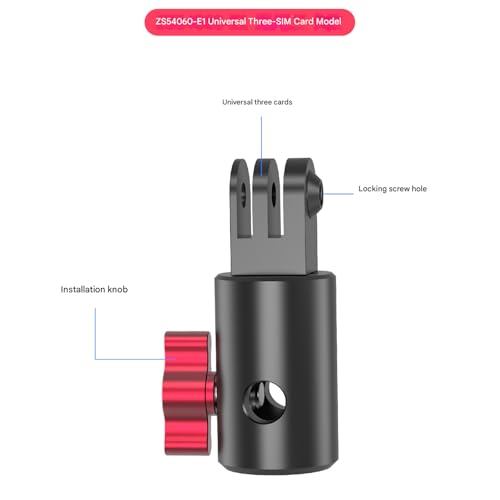 Adaptador de trípode de 1/4 de aluminio de 3 garras para sujetar cámaras y paneles de luz led 6