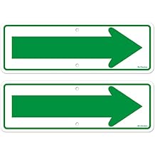 Left Right Arrow Signs, Enter Only Arrow Sign, 2 Pack 18 x 6 Inches Reflective Rust Free Aluminum, UV Protected, for Street Road