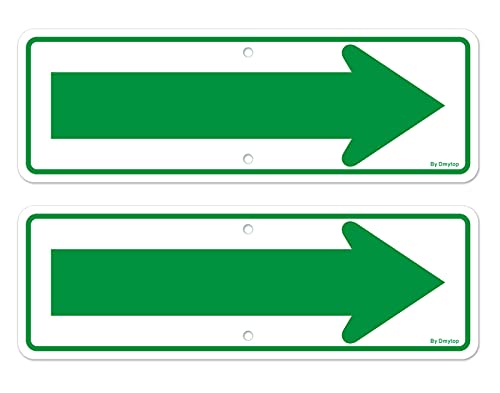 Symbole d'entrée réfléchissant panneau flèche aluminium inoxydable signalétique extérieure 2pcs