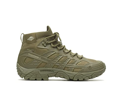 Merrell Men's Moab Velocity Tactical Mid Round Toe Waterproof Breathable Oil-And Slip-Resistant Boots Military, Dark Olive, 10.5 #TOP2