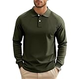 Poloshirt Herren Leichte Atmungsaktiv Farbabstimmung Langärmeliges Hemd Klassisch Sport Casual Mode...