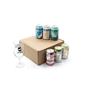 BrewDog Craft Beer Gift Pack 6 x 330ml Cans 1 Schooner Glass