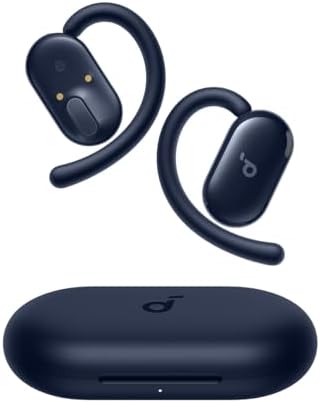 soundcore V20I by Anker Open Ear Headphones, Adjustable Ear Hooks, Ultra-Comfort, Snug Fit, 16Mm Drivers, 4 Mics, IP55, LED Lights, 36H Playtime, Fast Charging,Bluetooth 5.4, Multipoint Connection