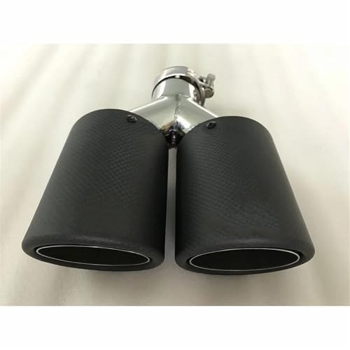 Tuyaux d'échappement voiture pour remplacer un embout usé par un double tube carbone et inox