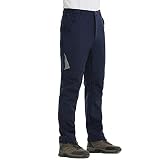 Pantalones de Senderismo para Hombre/Mujer Pantalones Softshell Cálidos Impermeables Pantalones de Esquí de Nieve a Prueba de Viento para Exteriores,Hombre-Armada,S