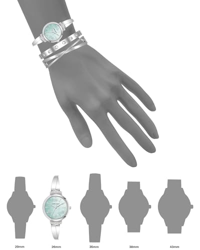 Anne Klein Women's Premium Crystal Accented Watch and Bracelet Set
