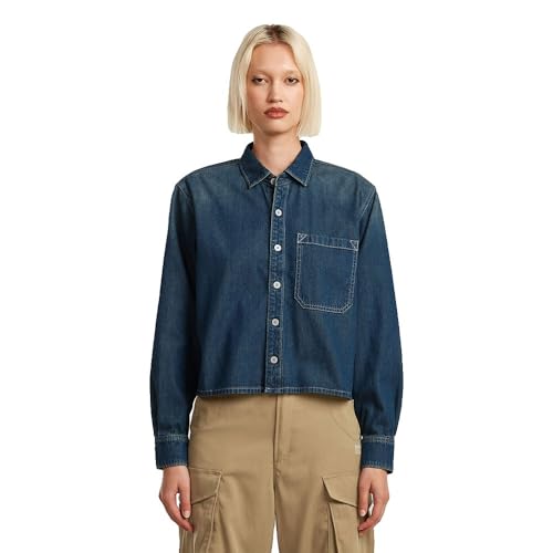 G-STAR Boxy Relaxed 1-Pocket Long Sleeve Shirt per Donna