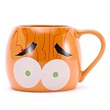 Disney Store Official, Inside Out 2: Del Revés 2, Ansiedad, taza, diseño naranja intenso con ilustración del personaje y texto ''Oh No''