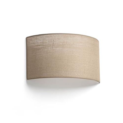 Image of Faro Otton Horizontal Round Jute Wall Lamp 2L