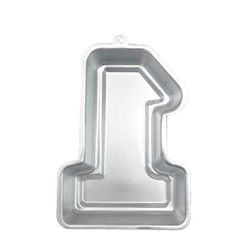 Image of Ulalaza First Birthday Cake Pan Kids 3D Number One Cake Mold DIY Decorating Tool