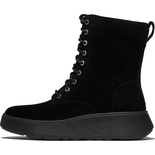 Image of FitFlop Women's F-Mode Leather /Suede Flatform Trainer