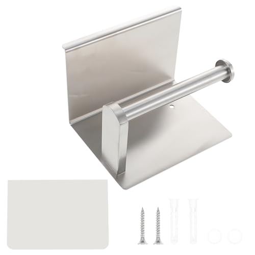 DIYEAH Soporte Papel Higiénico Acero Inoxidable con Estante y Antideslizante Montaje sin Taladro Soporte Multifunción para Baño y Cocina Resistente y Duradero para Baños Familiares