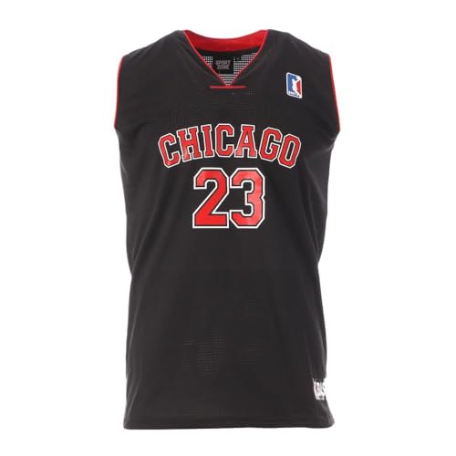 Sport zone Chicago 23 Maillot de Basket Noir Homme Noir M