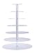 BonNoces Acrylic 7-Tier Round Stacked Party Cupcake Stand -Tiered cake Stand / Cupcake Tower -Tea Party Serving Platter for Wedding Party