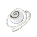 Silverly Anillo Mujeres en Plata de Ley 925 Concha Ojo de Shiva Espiral Gota Ajustable Imagen de Silverly Anillo Mujeres en Plata de Ley 925 Concha Ojo de Shiva Espiral Gota Ajustable