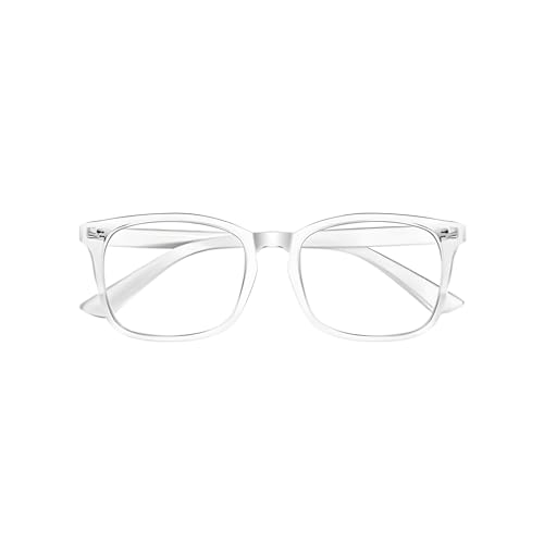 Gafas con filtro de luz azul, monturas transparentes para gafas de ordenador, gafas redondas transparentes con filtro de, bloquean la luz azul UV, sin graduación, ultraligeras y modernas para
