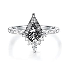 Black Rutilated Quartz - Solitaire Ring