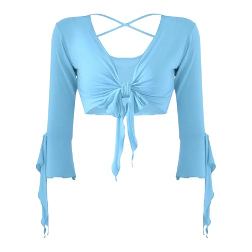 Women's Sexy Lace-Up Crop Top Belly Dance Bra Top Solid Color Vest Performance Costume Clubwear