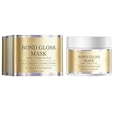 Bond Gloss Mask for Hair, Intense Deep Conditioning Hair Mask for Dry Damaged Hair Repair with Keratin & Hyaluronic Acid, Smoothing Frizz Control Silky Shiny Soft, 4.23 Oz (1Pcs)