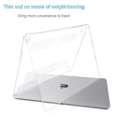 Protector MacBook Air 13.6 pulgadas chip M3 M2 carcasa transparente A2681 con protector teclado Touch ID 4