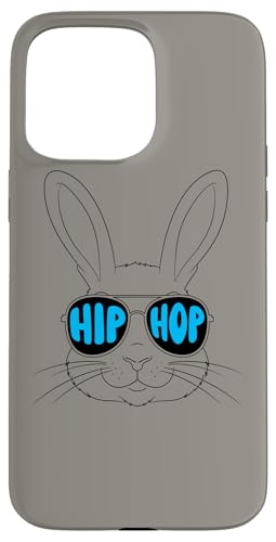 Cool Bunny Rabbit Face Hip Hop Gafas de sol Feliz Día de Pascua Carcasa para iPhone 15 Pro Max