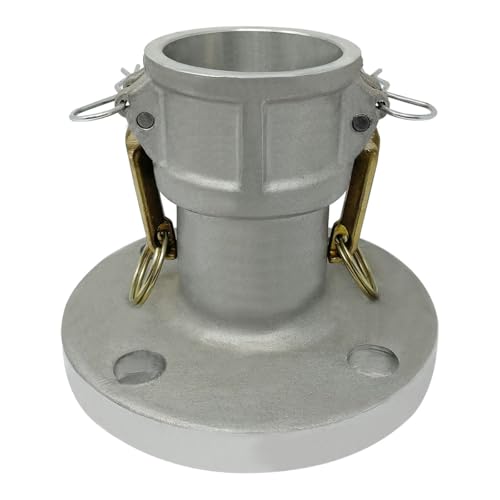 Gloxco Aluminum Type FC Cam and Groove Fitting, 2" Female Camlock Coupler x 150# Flange (CAM-20-FC-AL)