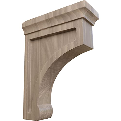 Ekena Millwork BKTW02X06X08GOWA Medium Gomez Wood Wood Brackets, 2 1/2"W x 6"D x 8"H , Walnut
