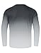 TBMPOY Mens Sun Protection Hiking Shirts Long Sleeve Water UPF 50+ SPF UV Shirts Lightweight Fishing Hiking Swimming Dark Grey Gradient L