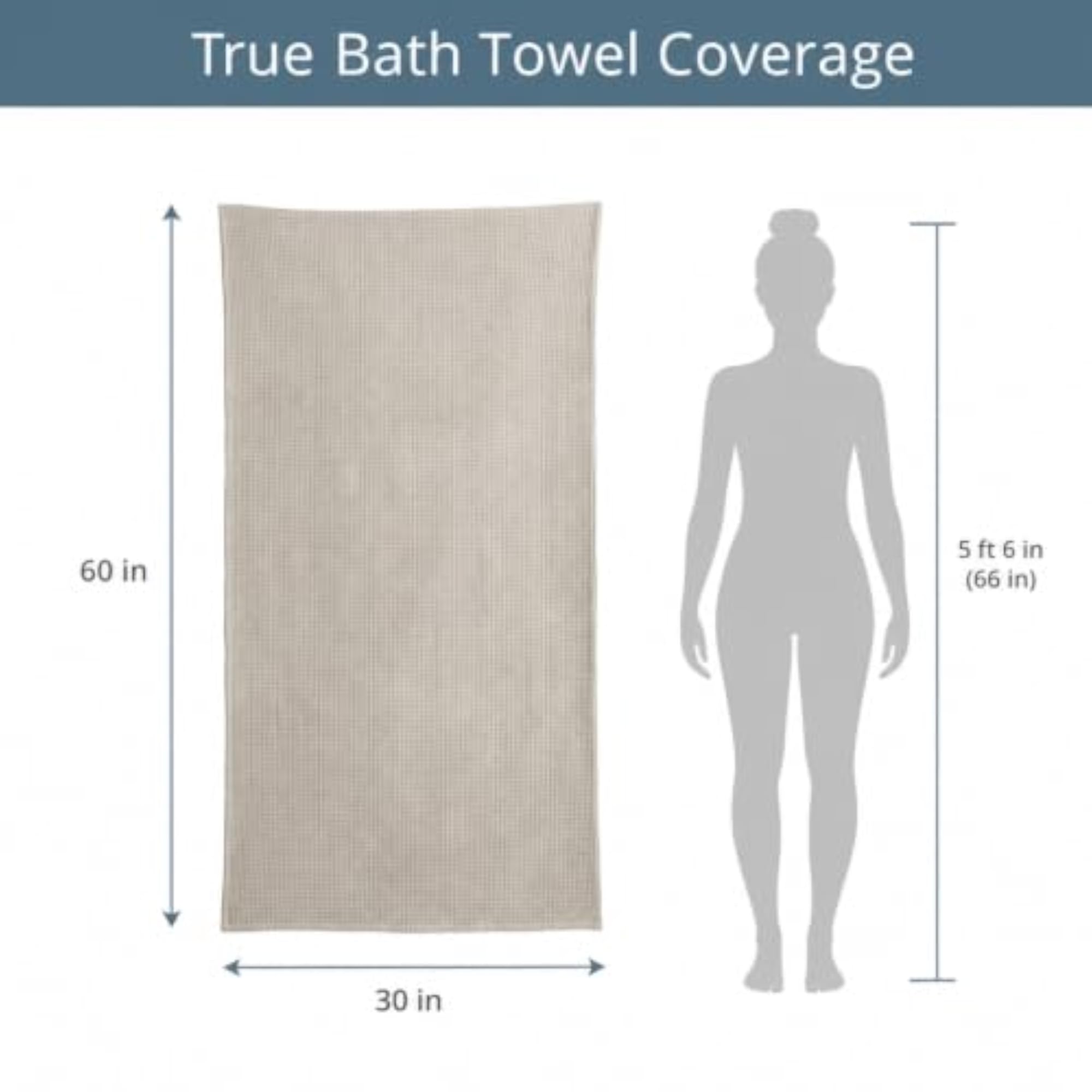 100% Linen Bath Towel, Lightweight Travel Towel