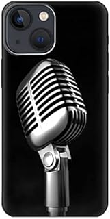 R1672 Retro Microphone Jazz Music Case Cover for iPhone 13 Mini