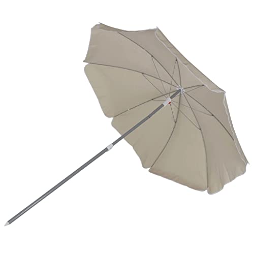 Parasol 200 cm ajustable paraguas de playa jardín y patio multicolor 5