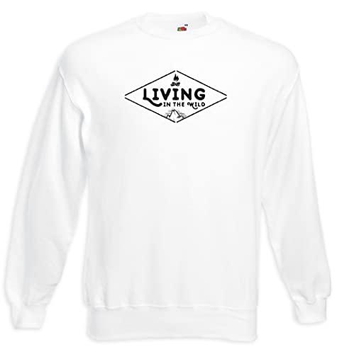Sweatshirt Living in The Wild pull en coton épais et imprimé nature sauvage