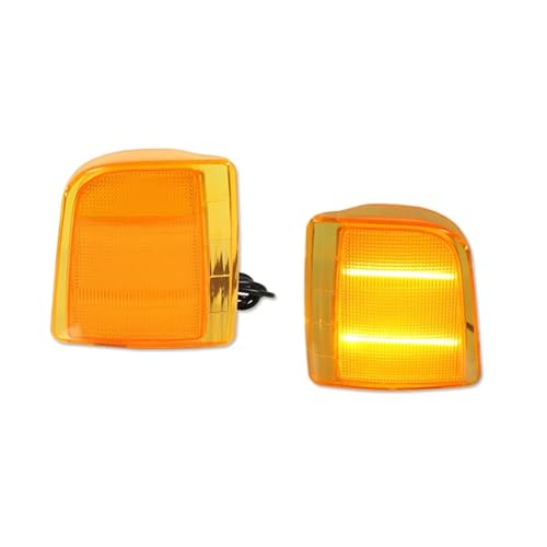 WPHLYZ Side Indicator Turn Signal Light For For Astro 1995-2005 2pcs Car LED Front Corner Side Marker Turn Signal Lights DRL(Yellow Lens Amber)