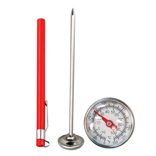 1Pc Bodenthermometer Garten,Bodentemperatur-Thermometers,Thermometer Garten,Gartenthermometer,Bodentemperaturmesser Aus Edelstahl,Gartenzubehör Kompost-Thermometer Für Topfpflanzen,Wetterstationen