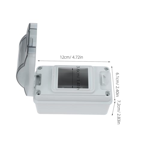 LOORGVEL Waterproof Outdoor Electric Distribution Box with Flip Cover, 2-circuit Surface-mounted Plastic Breaker Panel Ip65, Weatherproof Household Junction Box for Power Protection