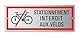 Schild Parken verboten für Fahrräder 175 x 65 mm, Aluminium, 2-fach gelocht, wetter- und UV-beständig