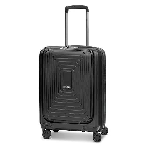 REDOLZ Handgepäck mit Laptopfach | Ultra-Leichter Koffer 40 x 23 x 55 cm & Frontöffnung | von 45 auf 55 Liter erweiterbar | nur 3,2 kg (Essentials 14)