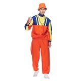 EraSpooky Men's 90s Hip Hop Rhyme Royalty Costume Adult Old School Rapper Outfits