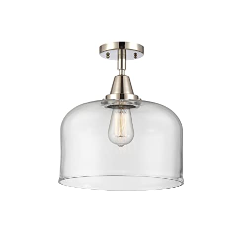 Innovations 447-1C-PN-G72-L One Light Flush Mount from Franklin Restoration Collection