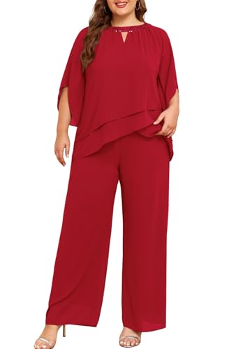 Hanna Nikole Women's Plus Size Wedding Pant Suits 2...