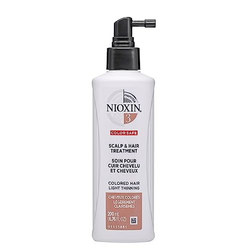 Nioxin System 3 Scalp & Hair Leave-In Treatment, Restore Hair Fullness, Prevent & Relieve Dry Scalp Symptoms, For Color Treated Hair with Light Thinning, 6.8 oz