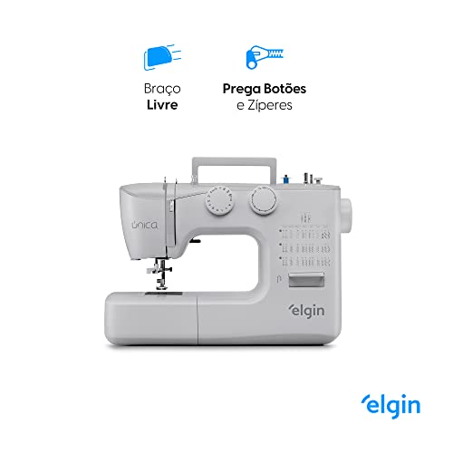 Máquina de Costura Única Elgin JX-4040 Portátil 36 Pontos Luz Led 110V