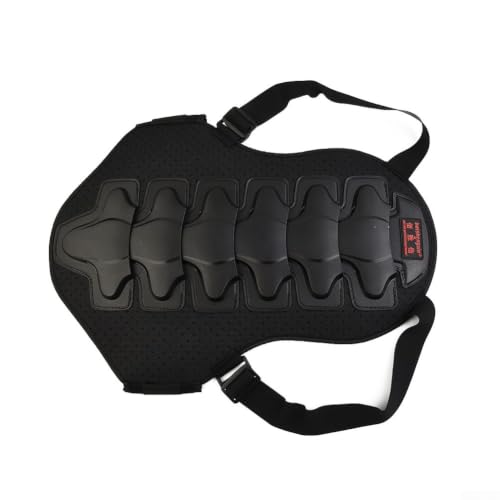 Protector de espalda para motocicleta con cinturón ajustable negro de 53 x 39 cm 4